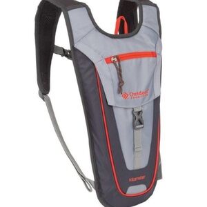 Gray and Red Hydration Backpack